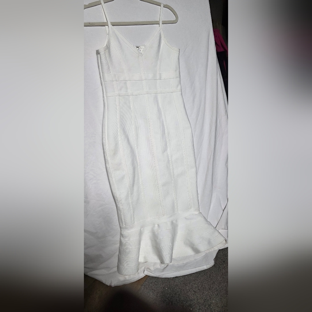 Elegant Asymmetrical White Dress